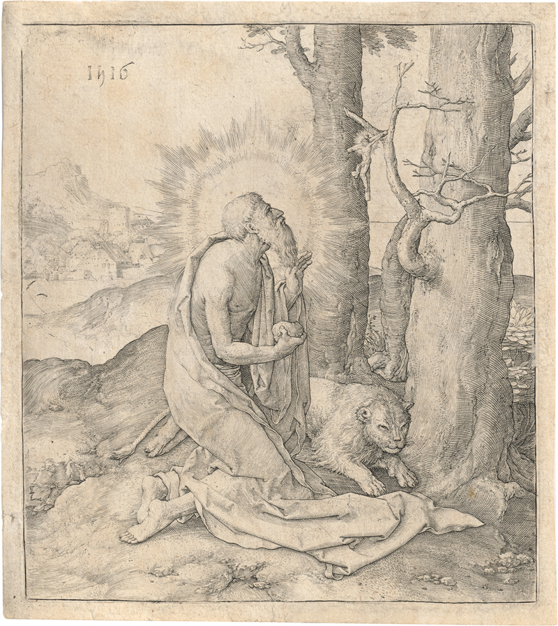 Lot 5573, Auction 127, Leyden, Lucas van, Der hl. Hieronymus in der Wüste