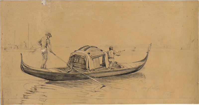 Lot 6660, Auction 127, Nerly, Friedrich, Gondel in der Lagune von Venedig