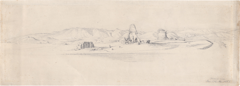 Lot 6664, Auction 127, Papperitz, Gustav Friedrich, Torre di Schiavi und weitere Ruinen an der Via Prenestina bei Rom