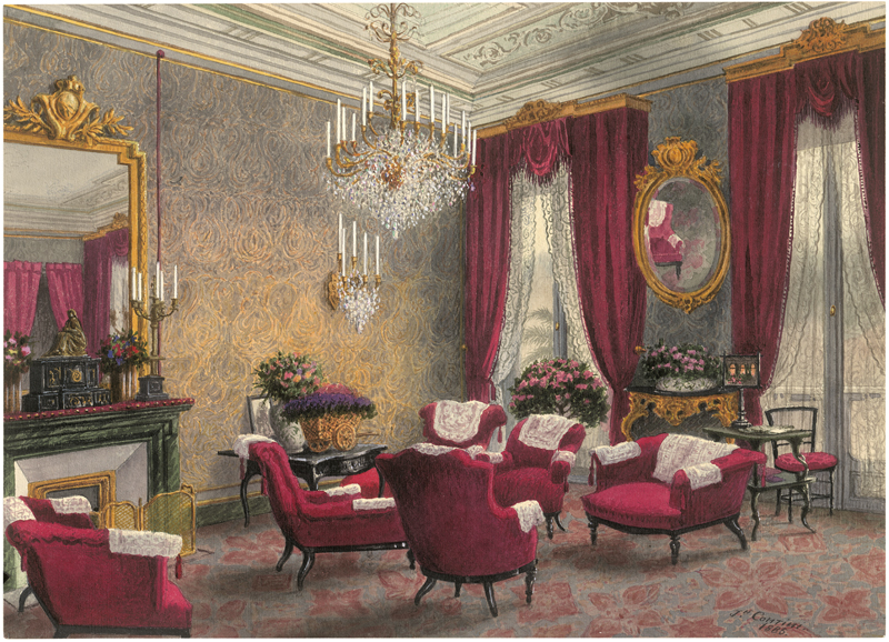 Lot 6697, Auction  127, Contini, Joseph, Salon der Großfürstin Olga Nikolajewna in der Villa Boutau in Nizza