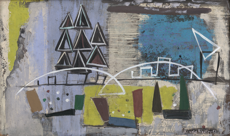 Lot 7166, Auction 127, Fiedler, Arnold, Abstrakte Komposition (Schiffe und Brücke)